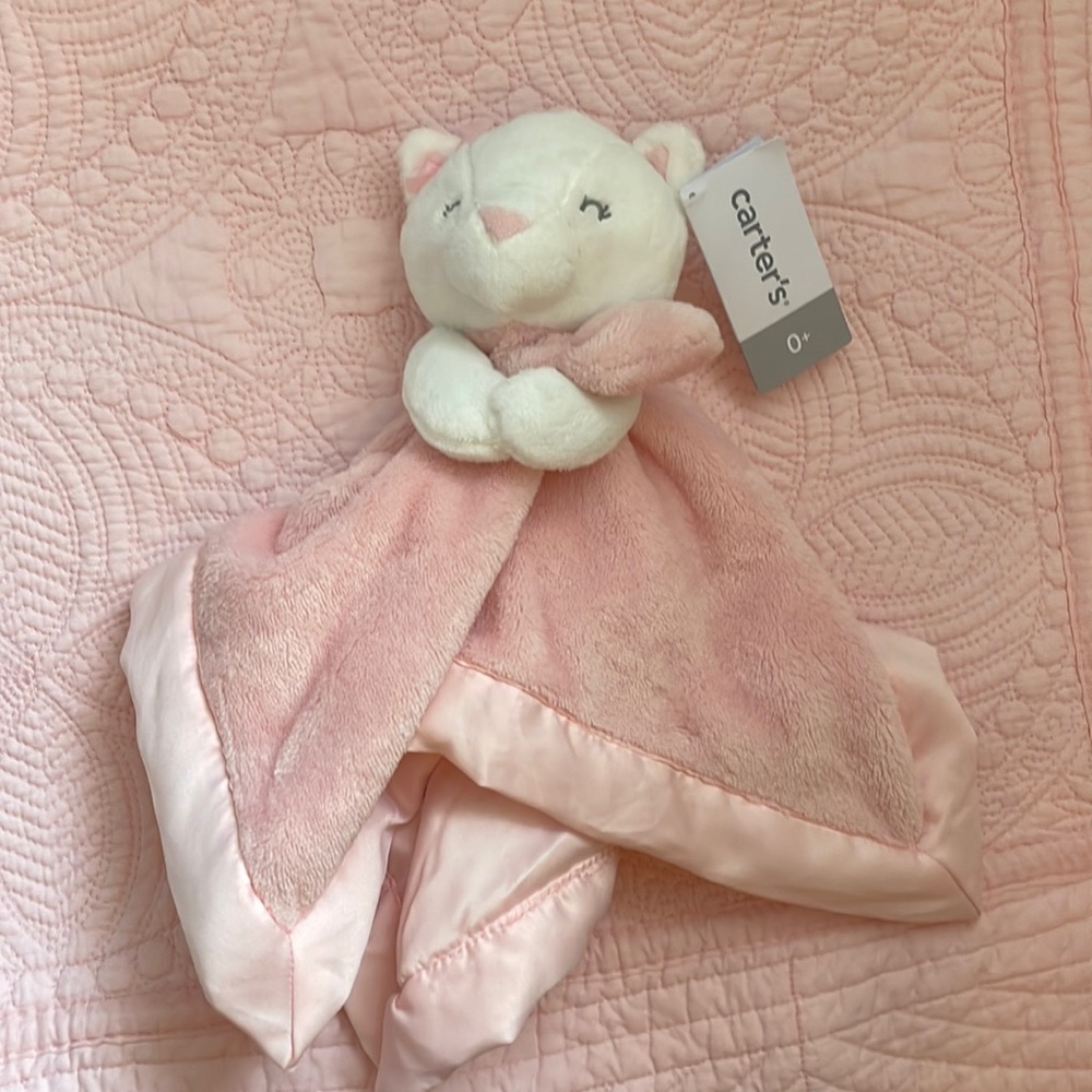 Pink cat lovey